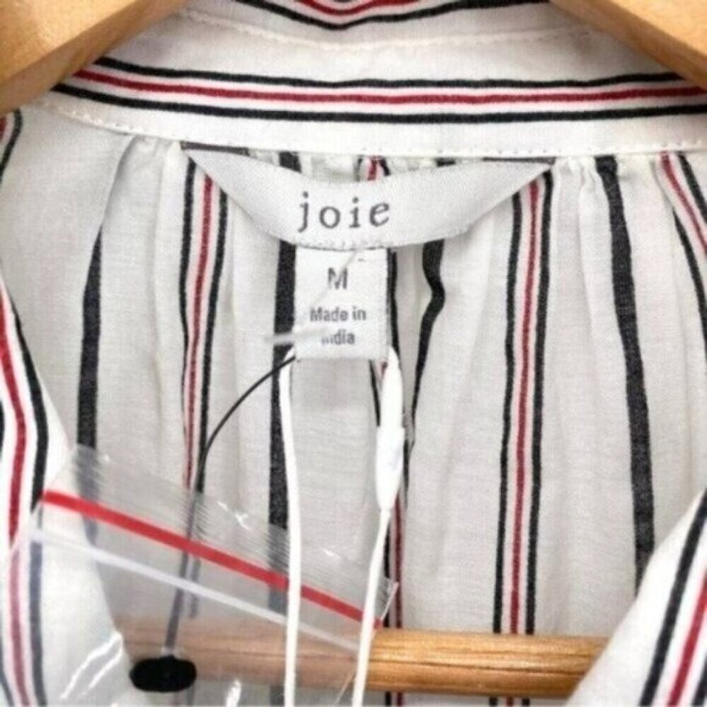 Joie Minya Striped Button Front Blouse Top New - Picture 6 of 15